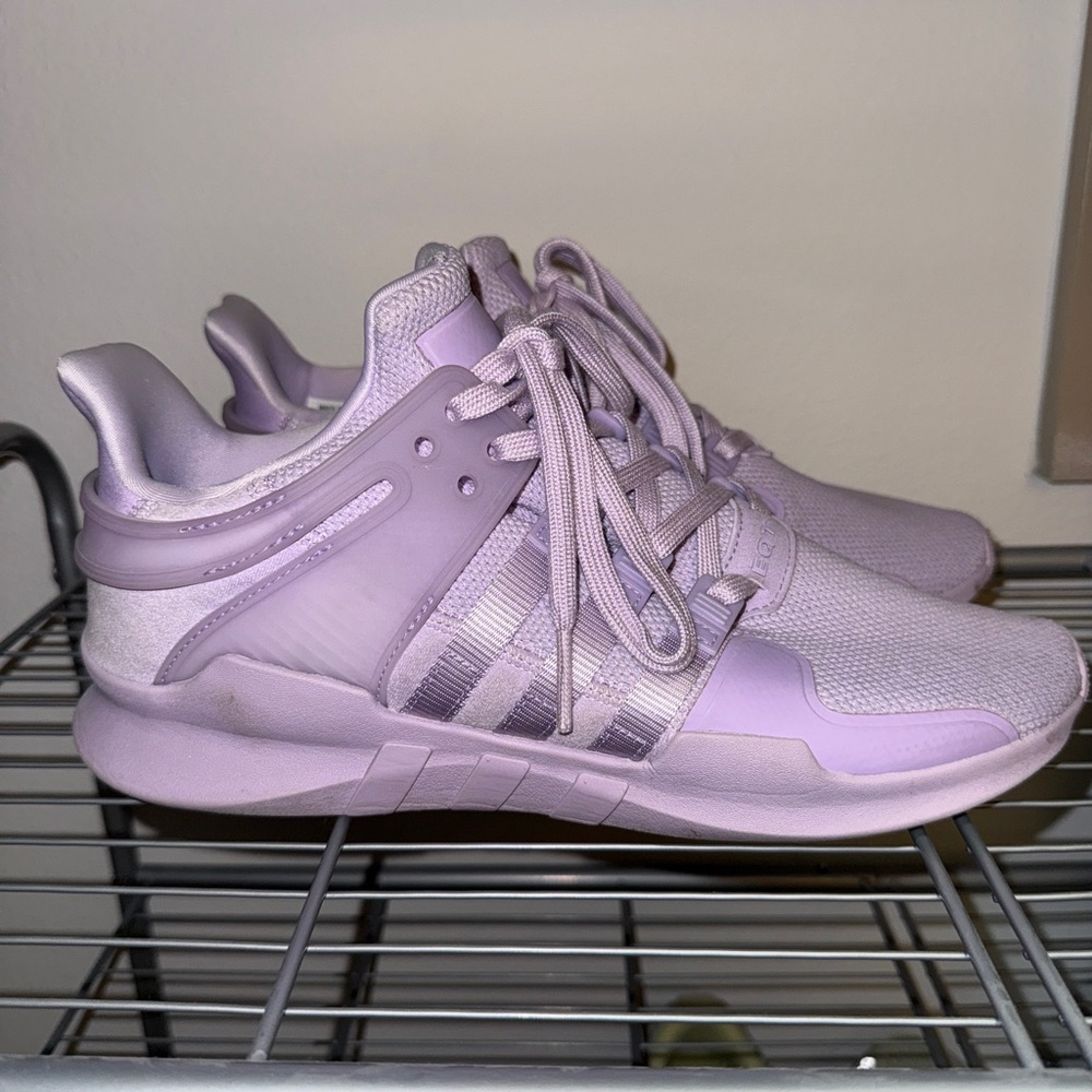 Adidas Purple Sneakers with Knit Upper and Sock-Like Fit